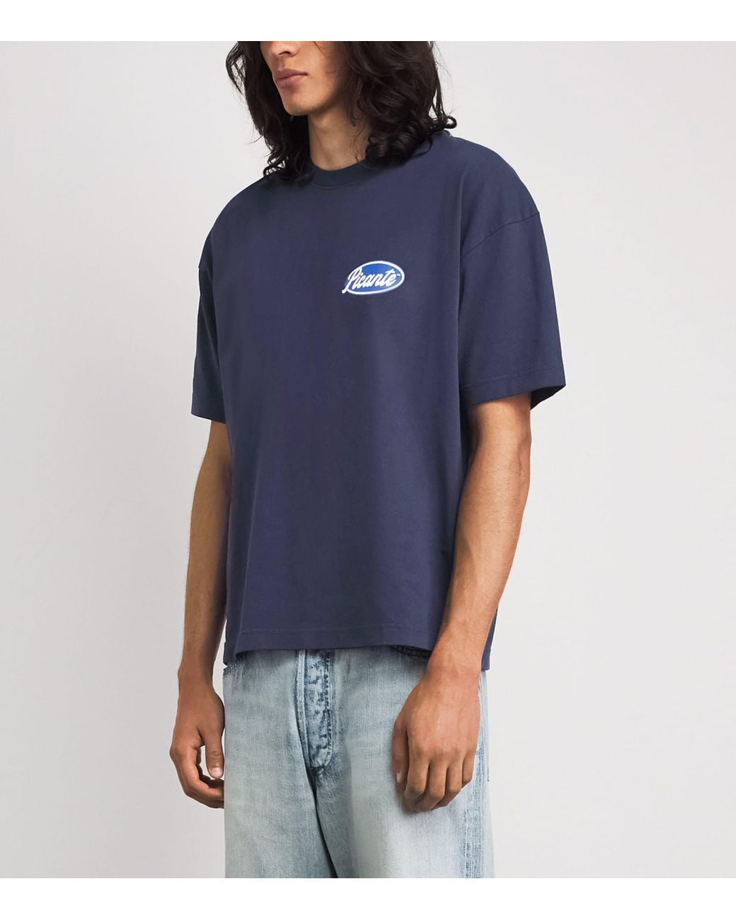 Picante Blue Organic Cotton Senna T-Shirt for men