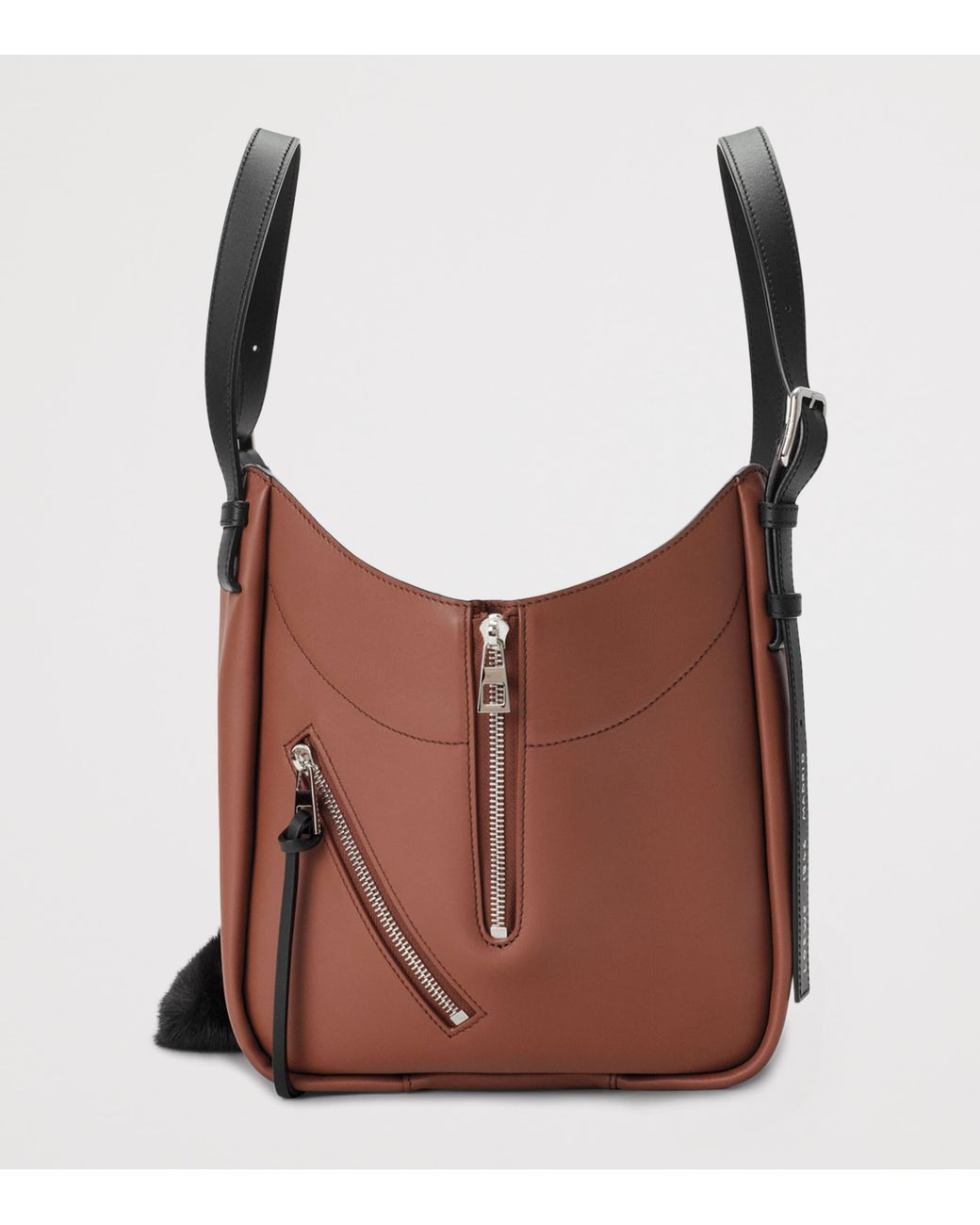 Loewe Brown Lion Intarsio Hammock Flip Tote Bag