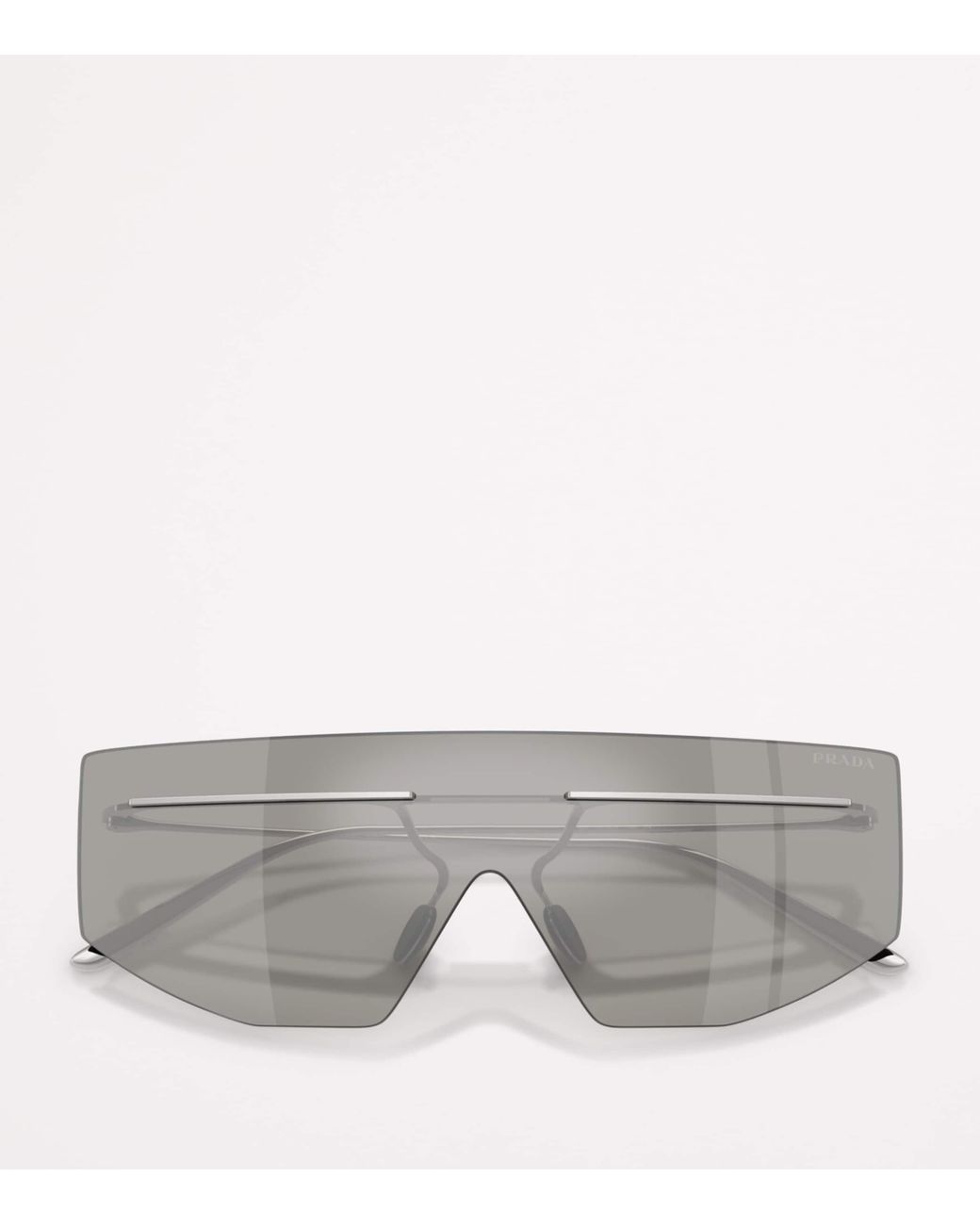 Prada Gray Metal Pr B55S Sunglasses for men