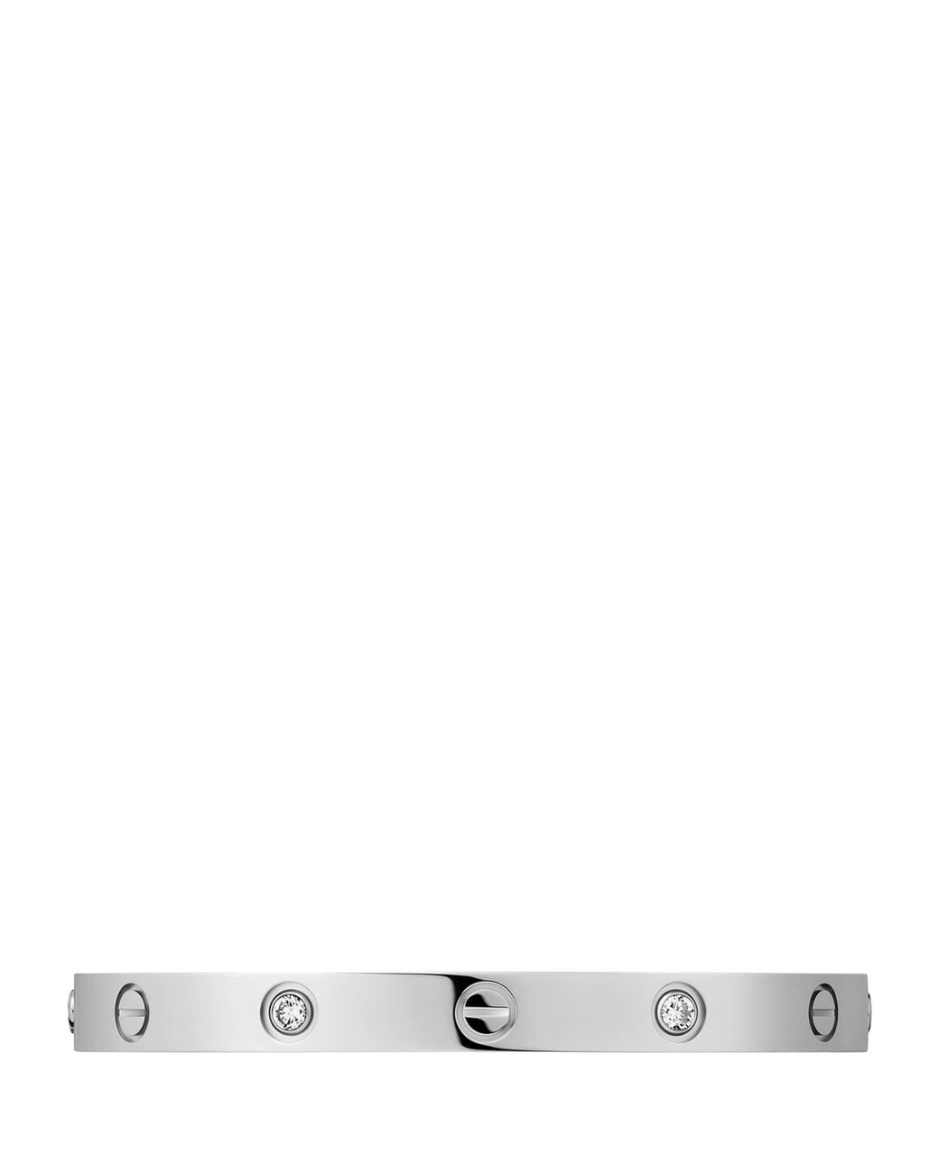 Cartier White Love Classic 4-Diamond Bracelet