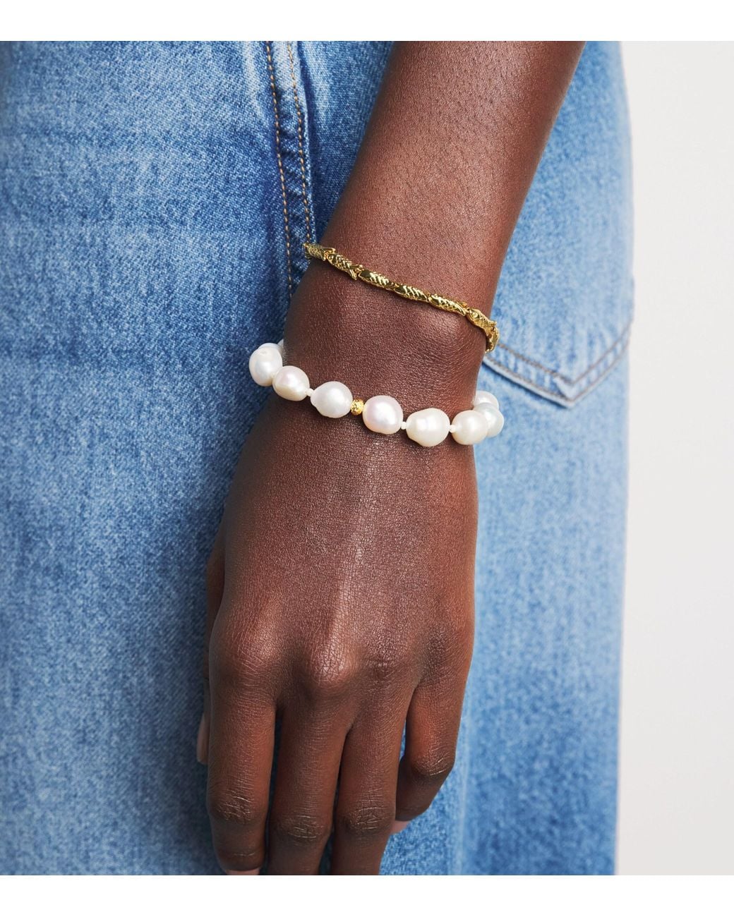 Anni Lu Natural Plated Big Stellar Pearly Bracelet