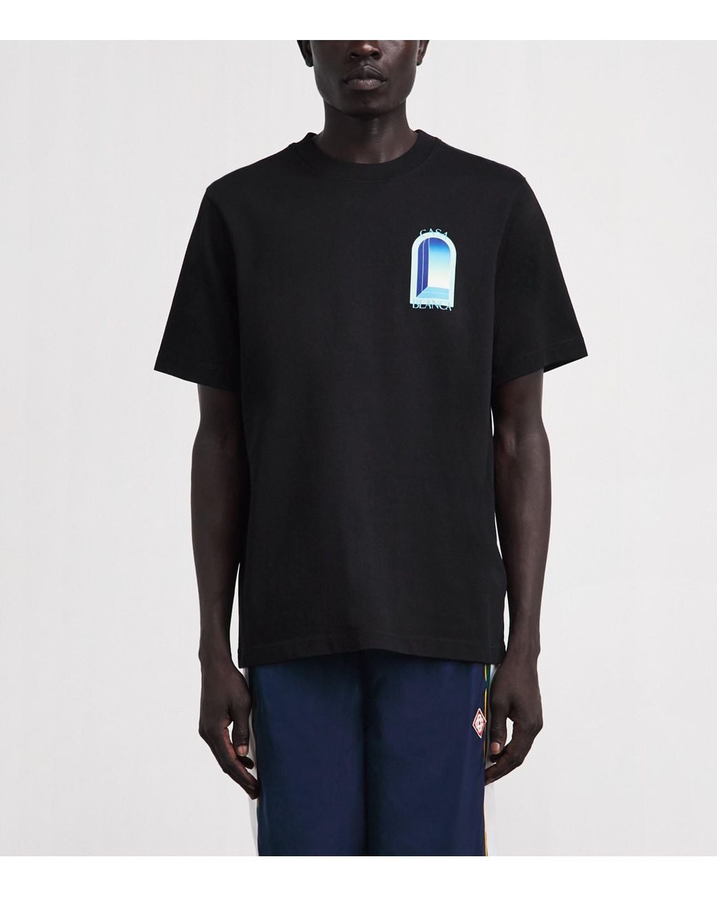 Casablanca Black Organic Cotton L'Arche T-Shirt for men