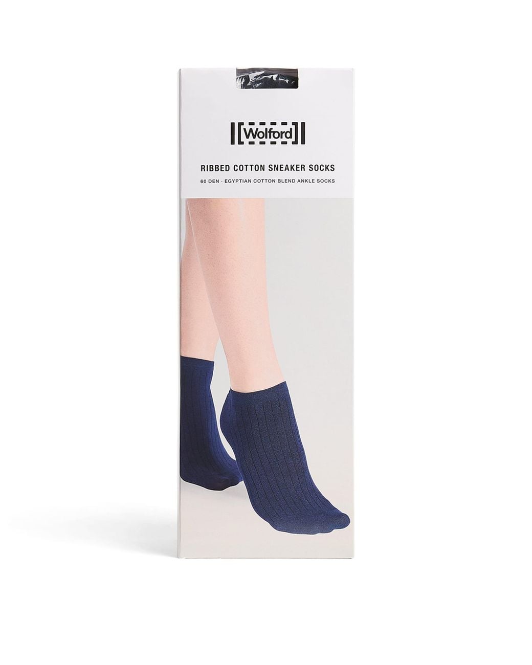 Wolford White Stretch-Cotton Ribbed Sneaker Socks
