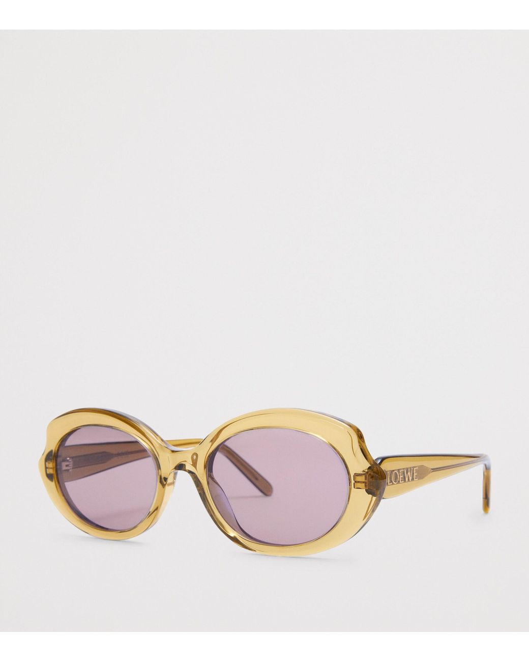 Loewe Pink Acetate Mini Oval Slim Sunglasses