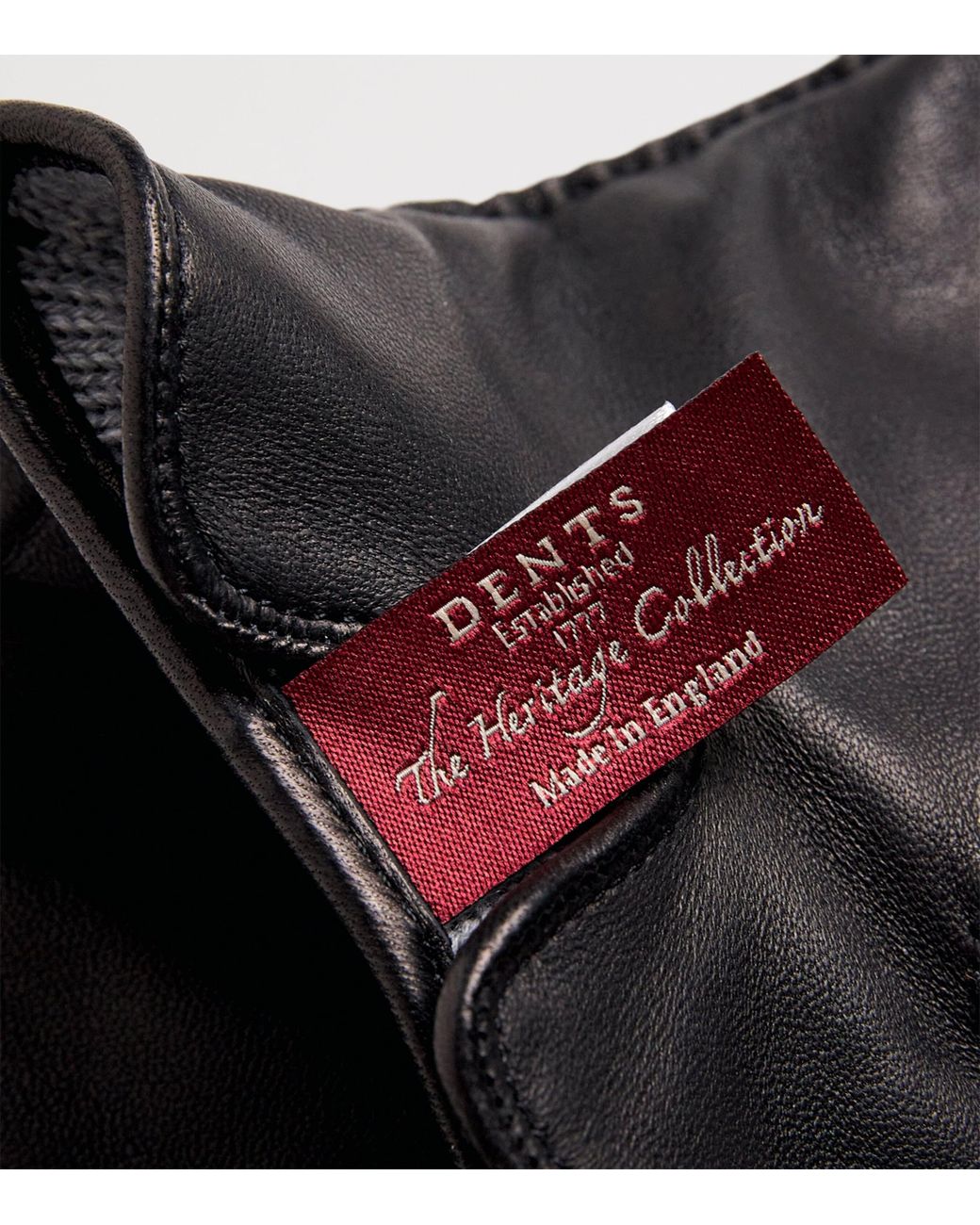 Dents Black Leather Cashmere-Lined Levens Gloves for men