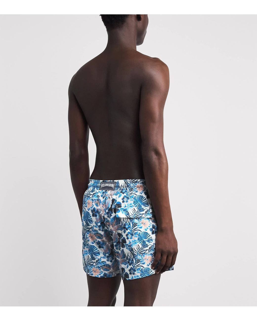 Vilebrequin Blue Stretch Island Flowers Swim Shorts for men