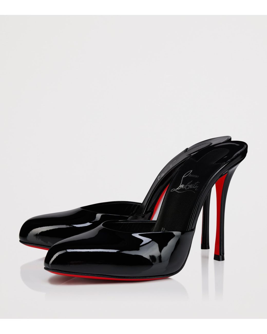 Christian Louboutin Black Dolly Mule 100 Patent Mules