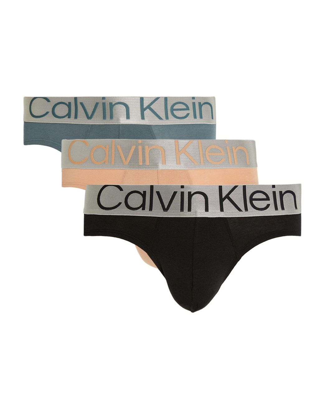 Calvin Klein Reconsidered Steel Briefs (pack Of 3) in Black for