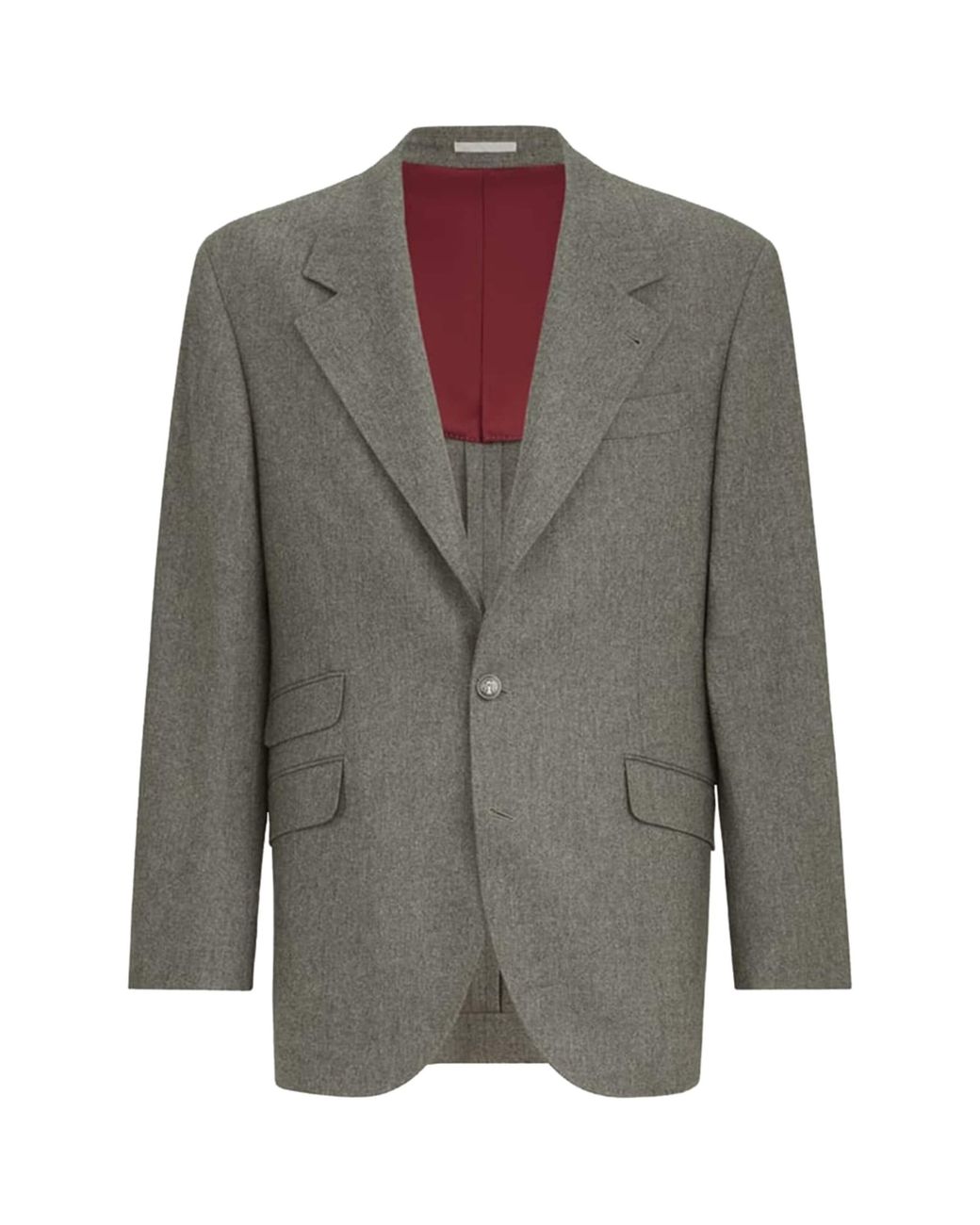 Brunello Cucinelli Gray Virgin Wool Flannel Two-Piece Suit for men
