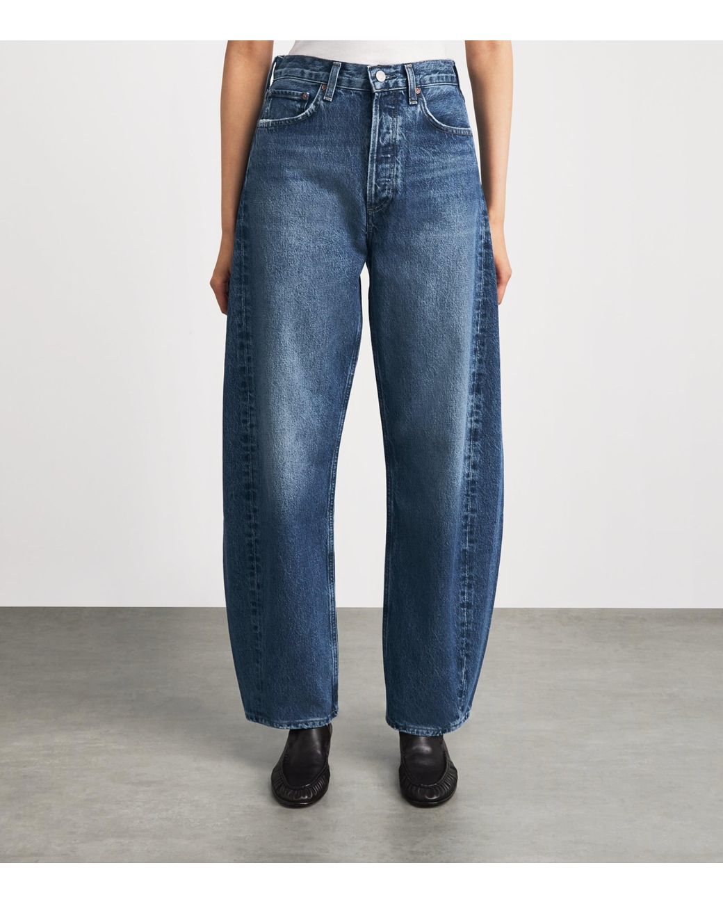 Agolde Blue Luna Pierced Tapered Jeans