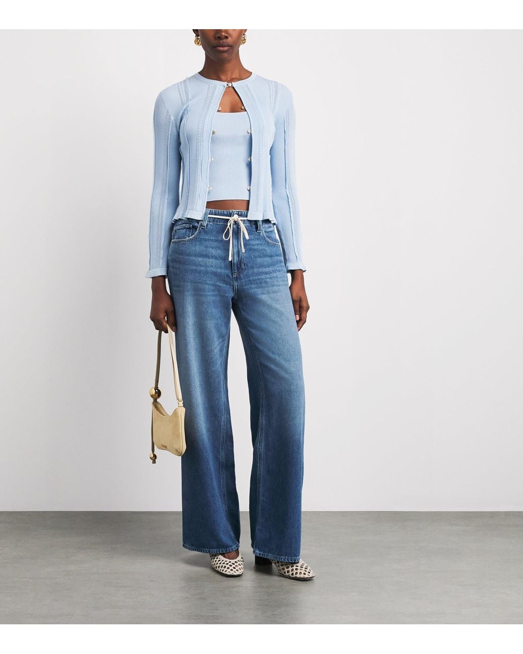 PAIGE Blue Zoey Wide-Leg Jeans