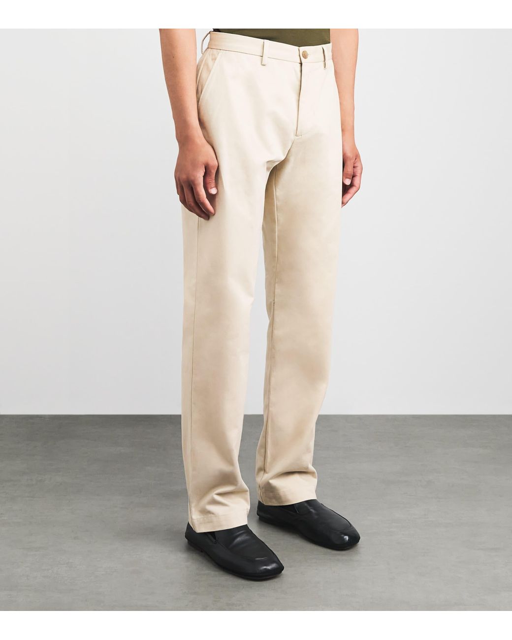 Sunspel Natural Cotton Drill Trousers for men