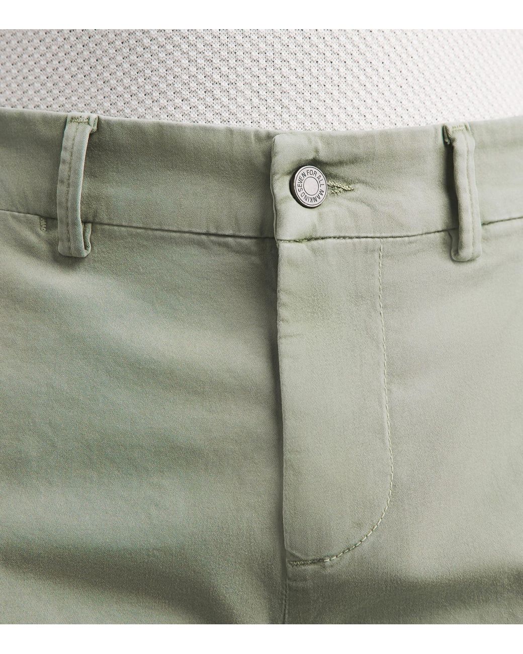 7 For All Mankind Green Luxe Performance Chino Shorts for men
