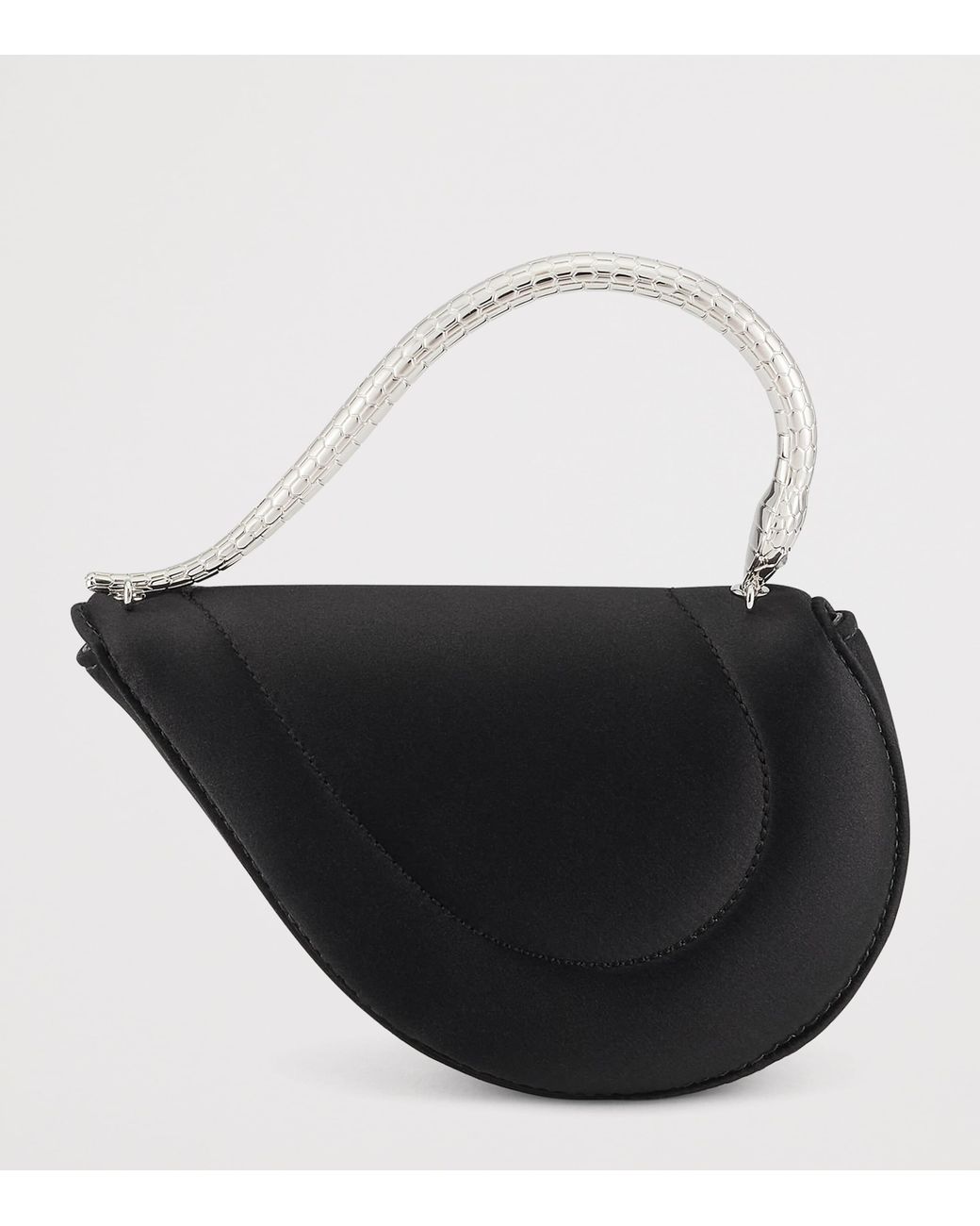 BVLGARI Blue Satin Serpenti Cuore 1968 Top-Handle Bag
