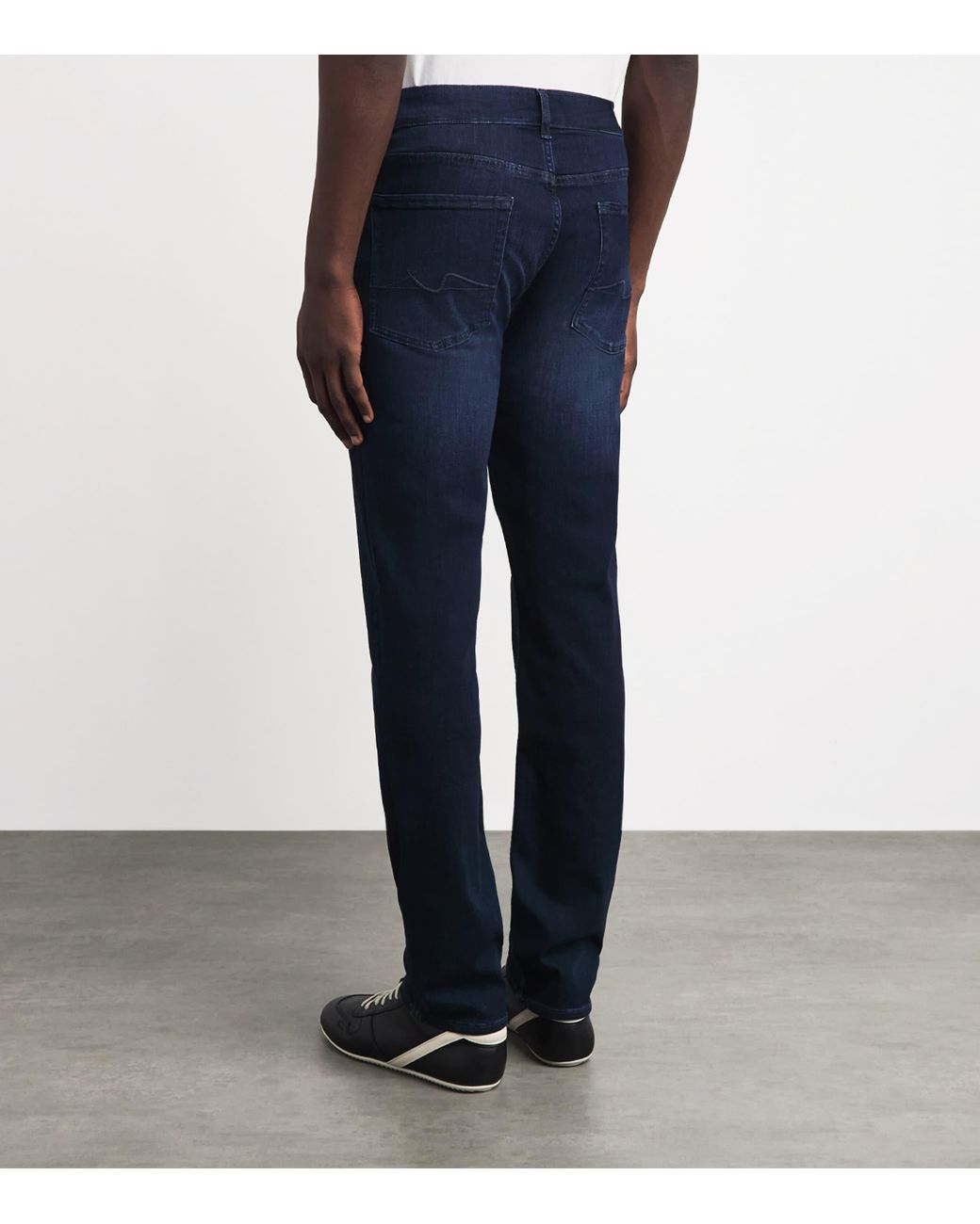 7 For All Mankind Blue Slimmy Lux Performance Plus Jeans for men