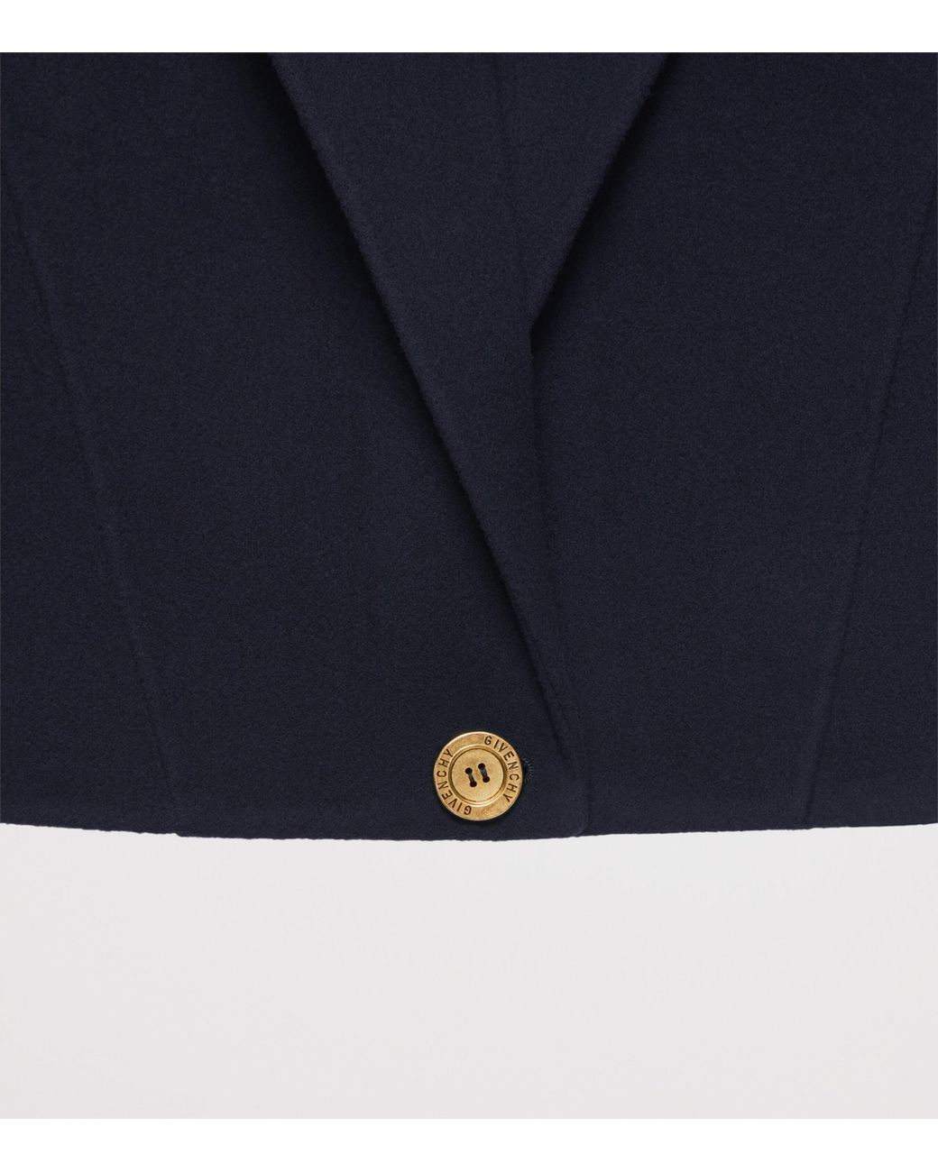 Givenchy Blue Wool-Cashmere Cropped Blazer
