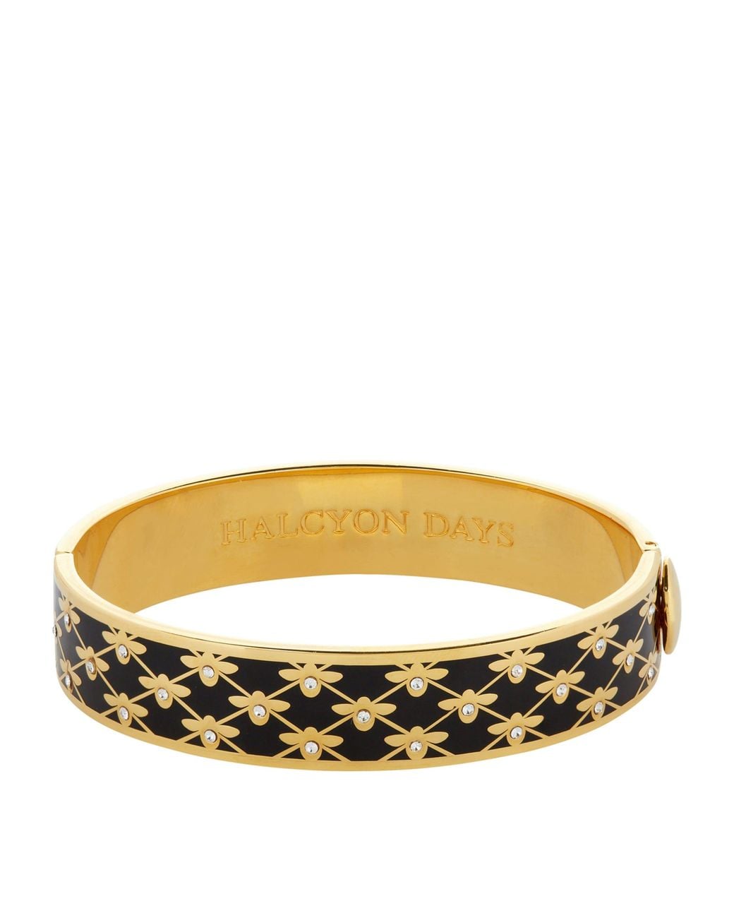 Halcyon Days Black Bee Trellis Bangle