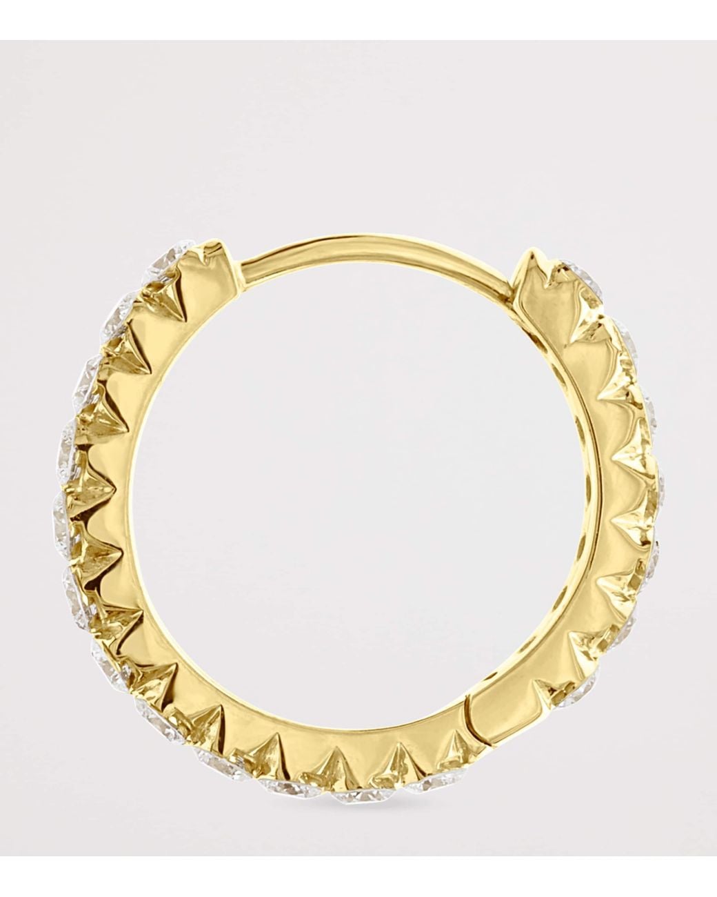 Maria Tash Metallic Invisible Set Diamond Eternity Single Hoop Earring