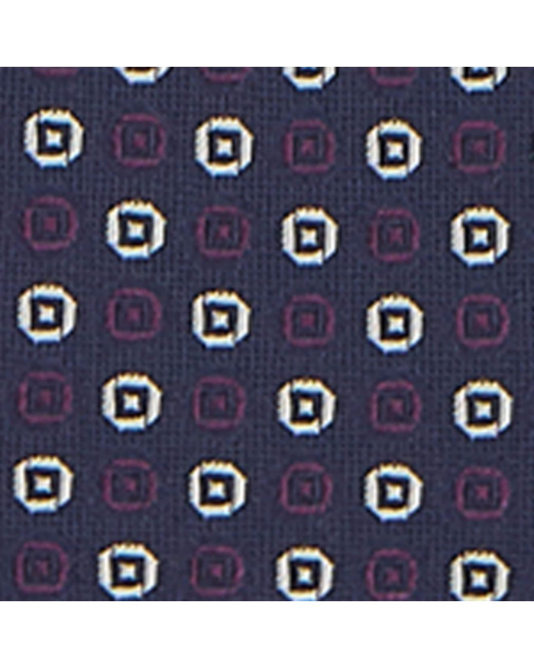 Saint Laurent White Silk Circle Motif Tie for men