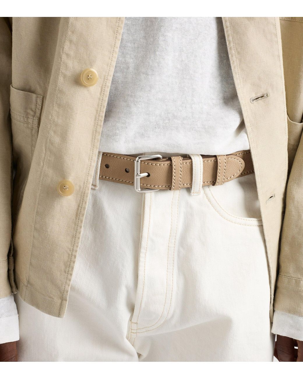 Prada Brown Nubuck Leather Belt for men