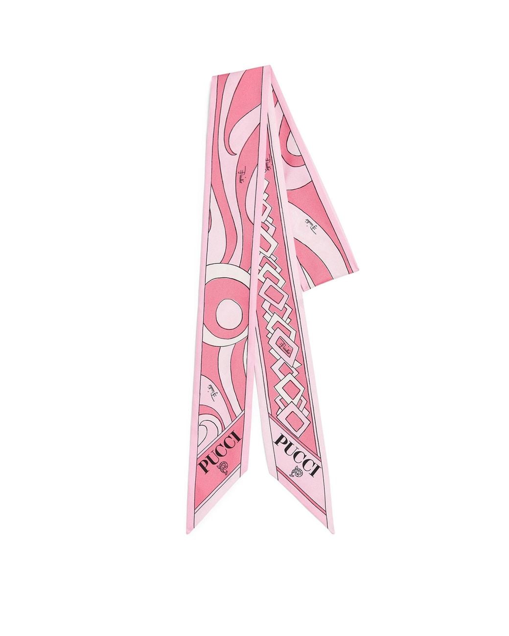 Emilio Pucci Pink Silk Twill Iride Scarf