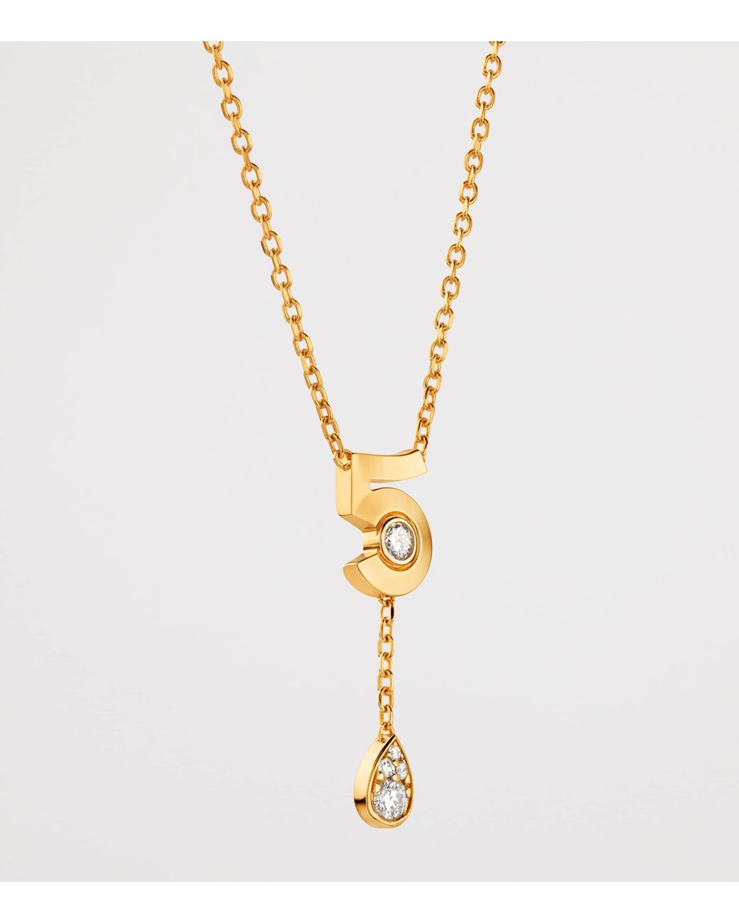 Chanel Metallic And Diamond Extrait De N°5 Necklace