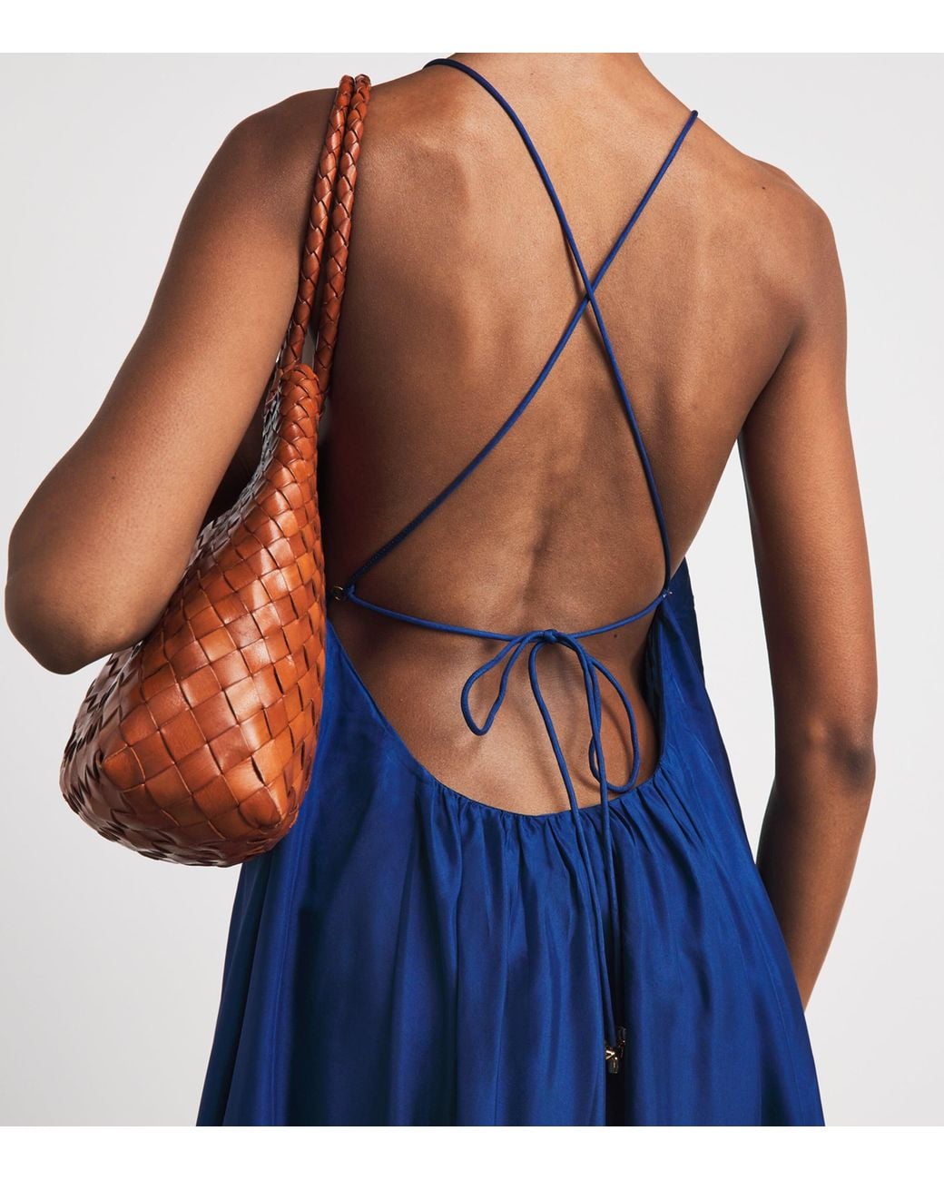 Zimmermann Blue Silk Halterneck Aster Maxi Dress