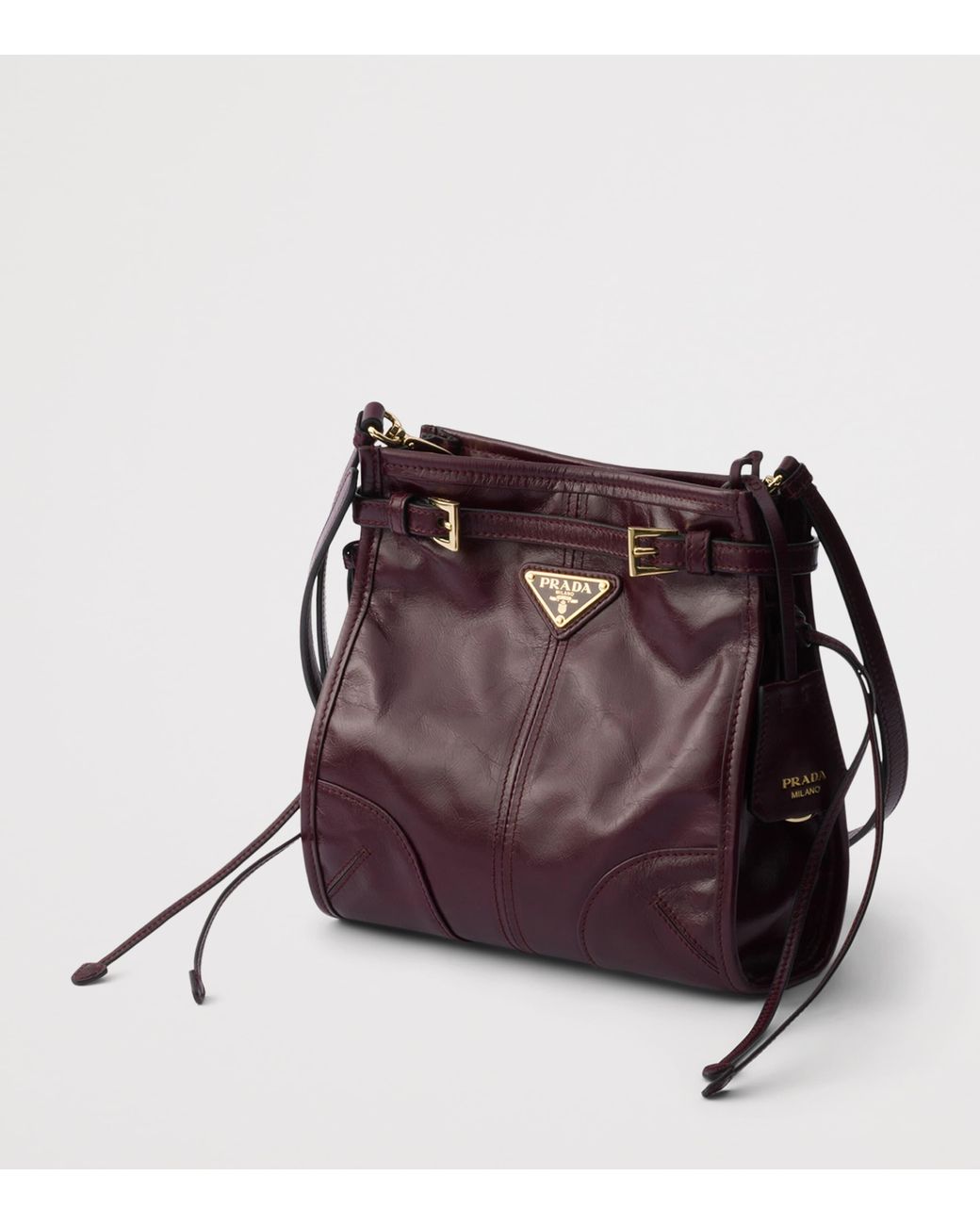 Prada Purple Mini Leather Bonnie Shoulder Bag