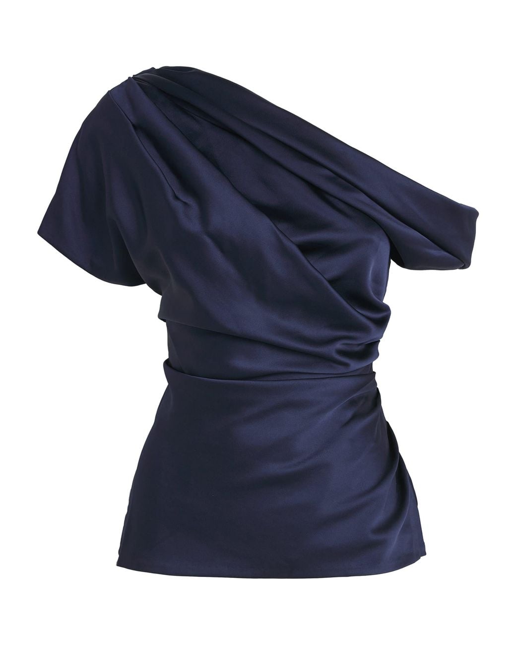 Jonathan Simkhai Blue Phoebe Off-Shoulder Top
