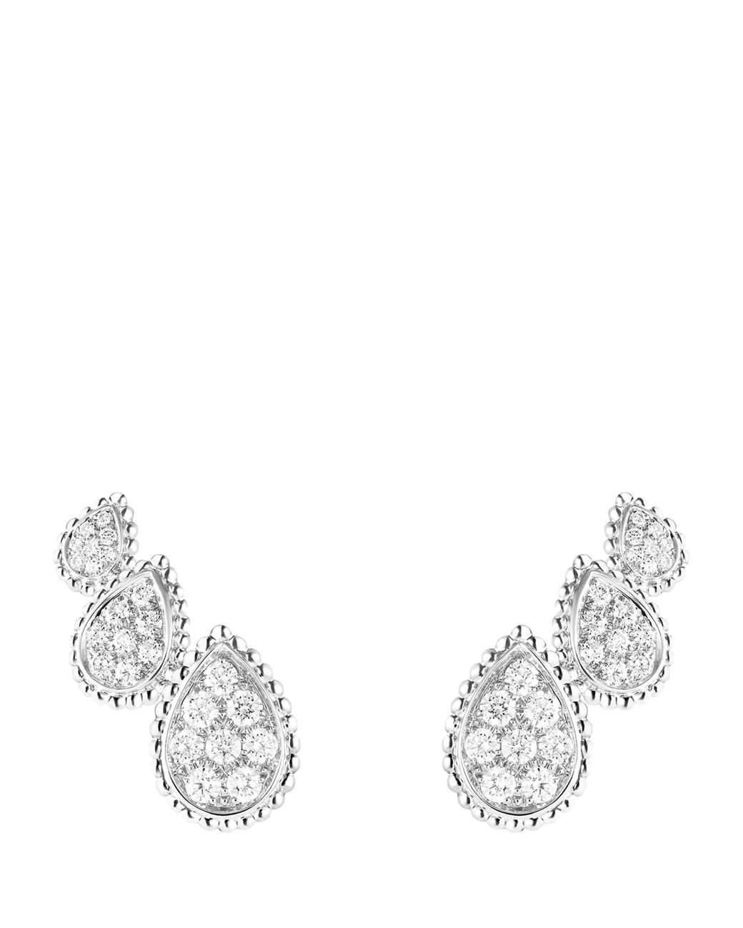 Boucheron Metallic And Diamond Serpent Bohème Three Motifs Earrings