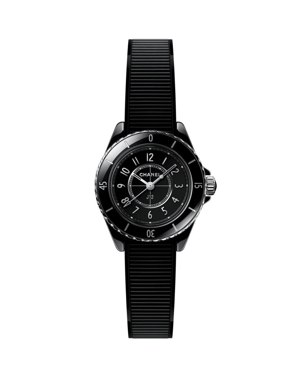 Chanel Black Ceramic And Steel J12 Watch