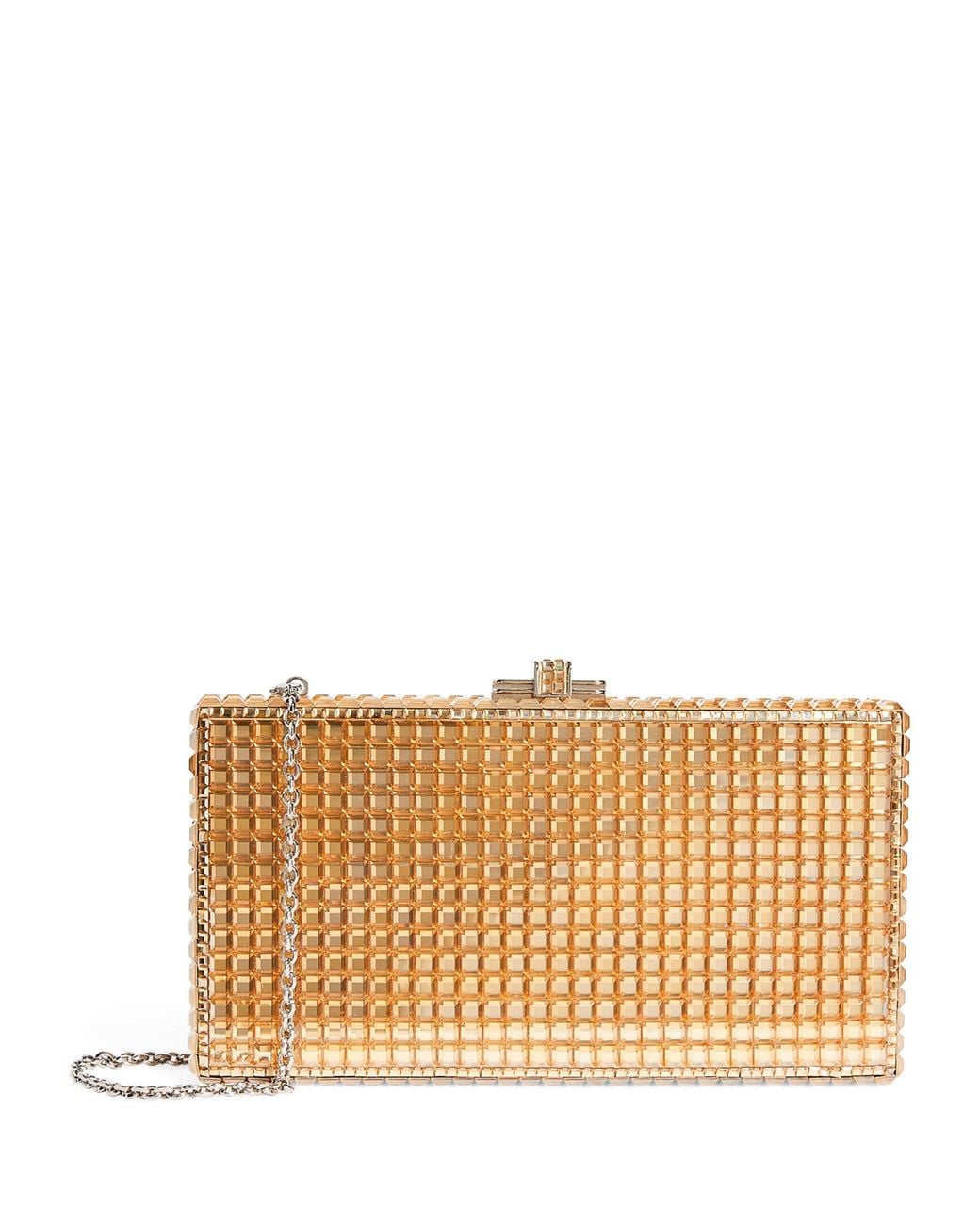 Judith Leiber Metallic Sleek Rectangle Clutch Bag