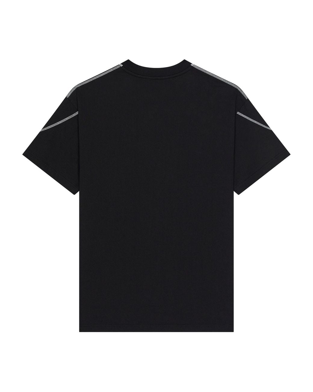 Givenchy Black Cotton Contrast-Stitch Logo T-Shirt for men