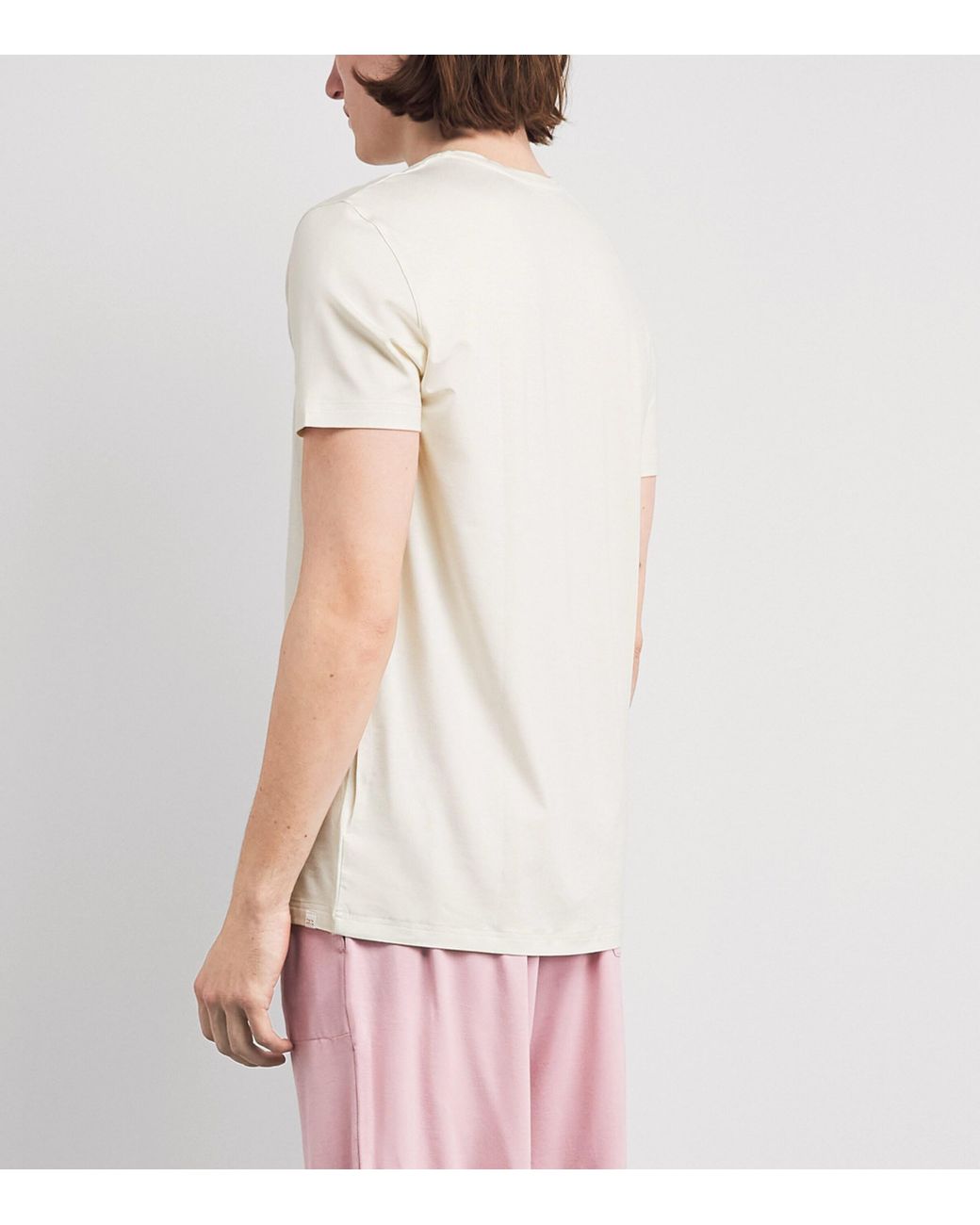 Derek Rose White Basel V-Neck Lounge T-Shirt for men