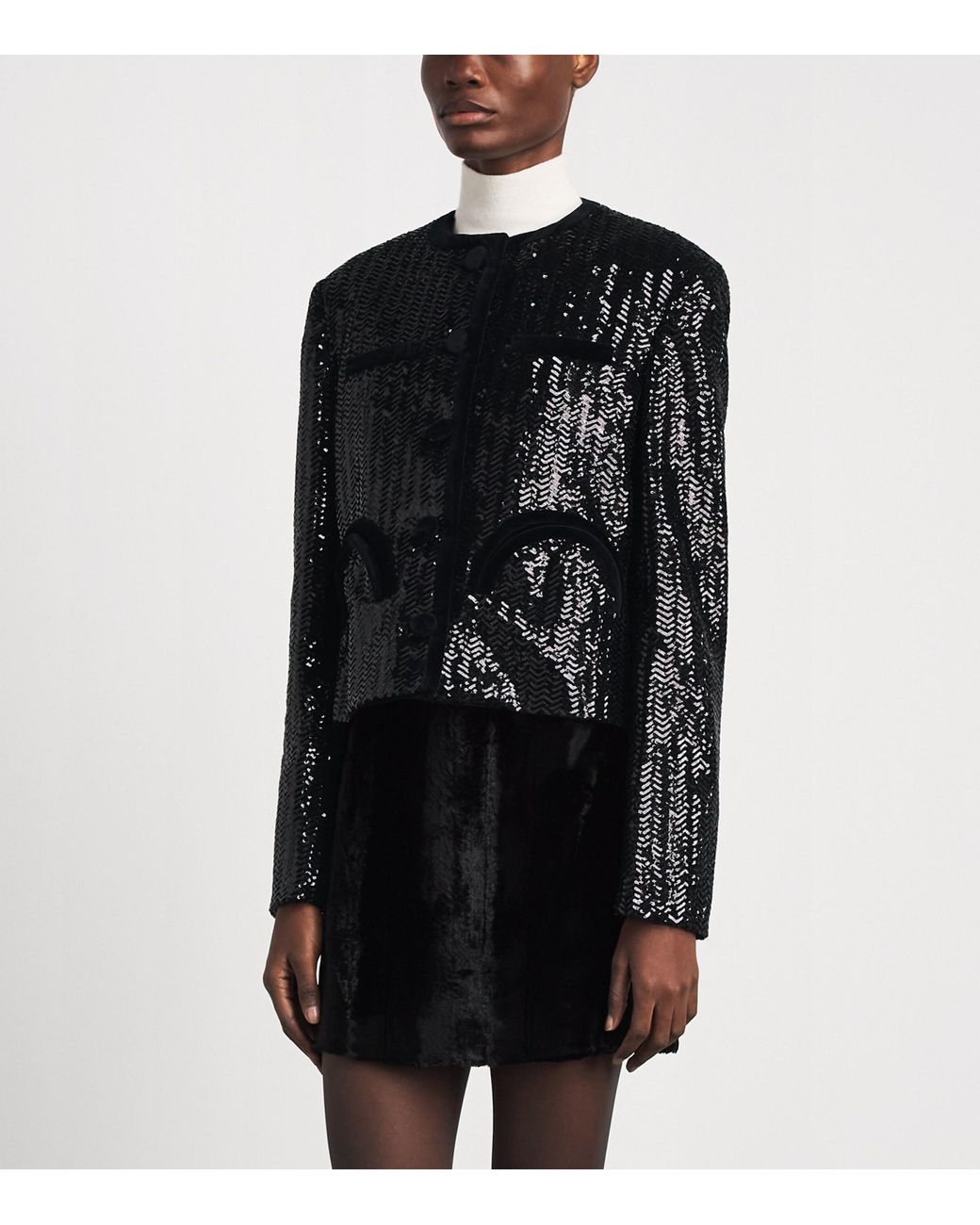 Blazé Milano Black Sequin All About You Bolero Jacket