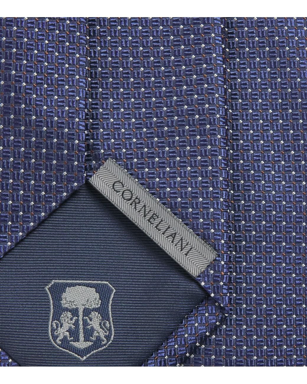 Corneliani Blue Silk Jacquard Tie for men