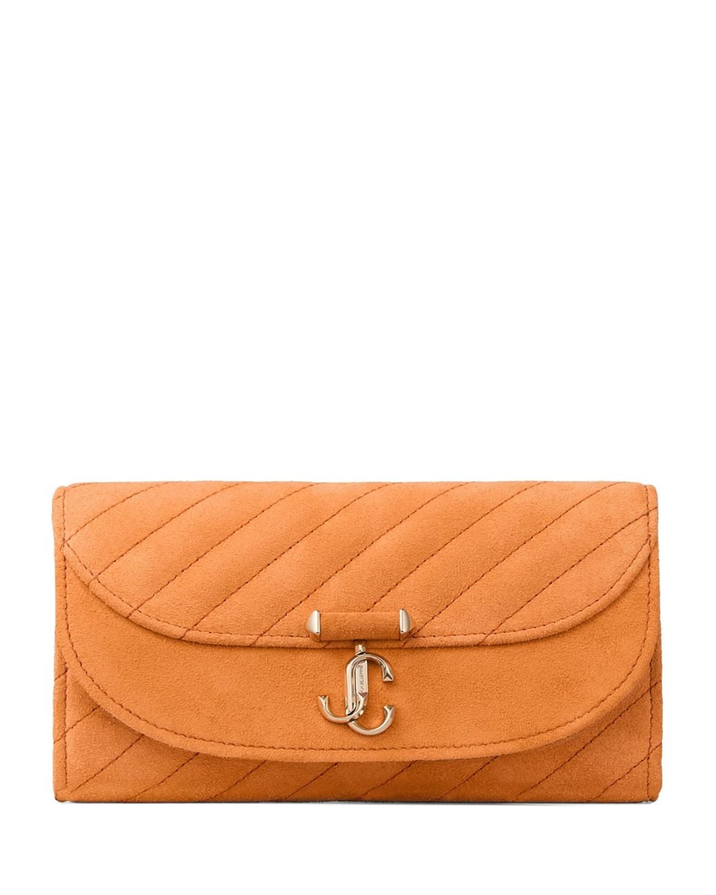 Jimmy Choo Orange Curve Leather Chain Wallet