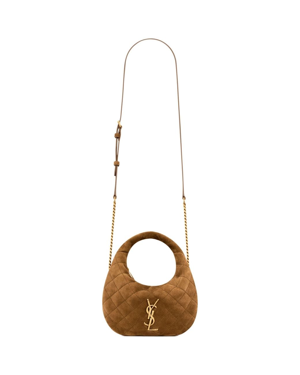 Saint Laurent Natural Mini Icarino Top-Handle Bag