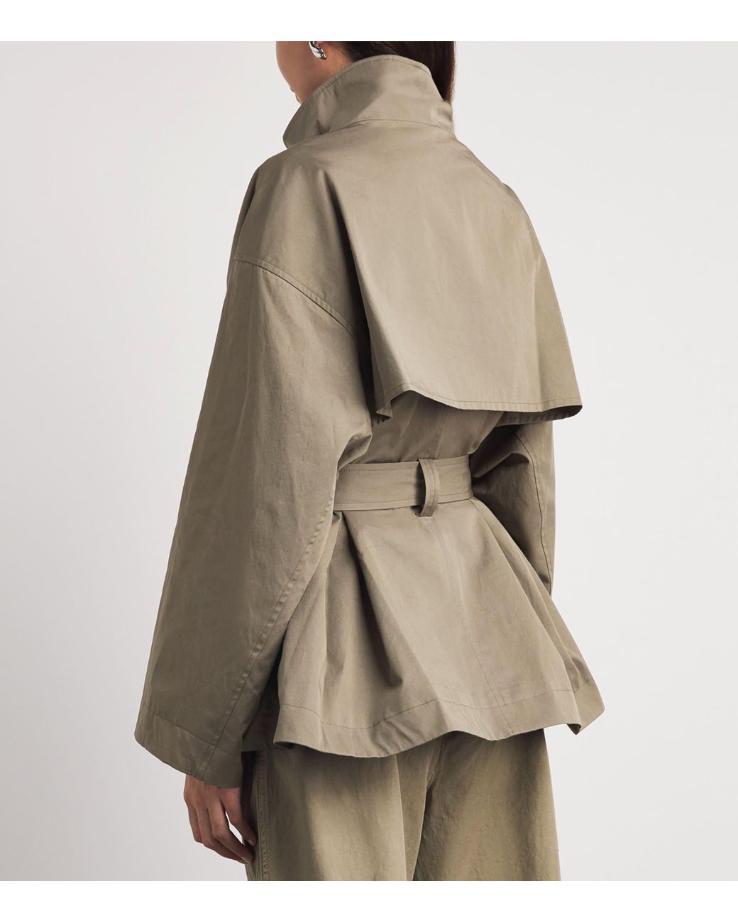 FRAME Green The Field Short Trench Coat