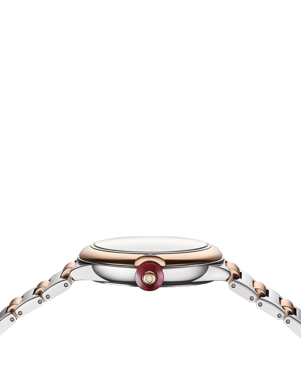 BVLGARI Metallic Stainless Steel And Diamond Lvcea Watch
