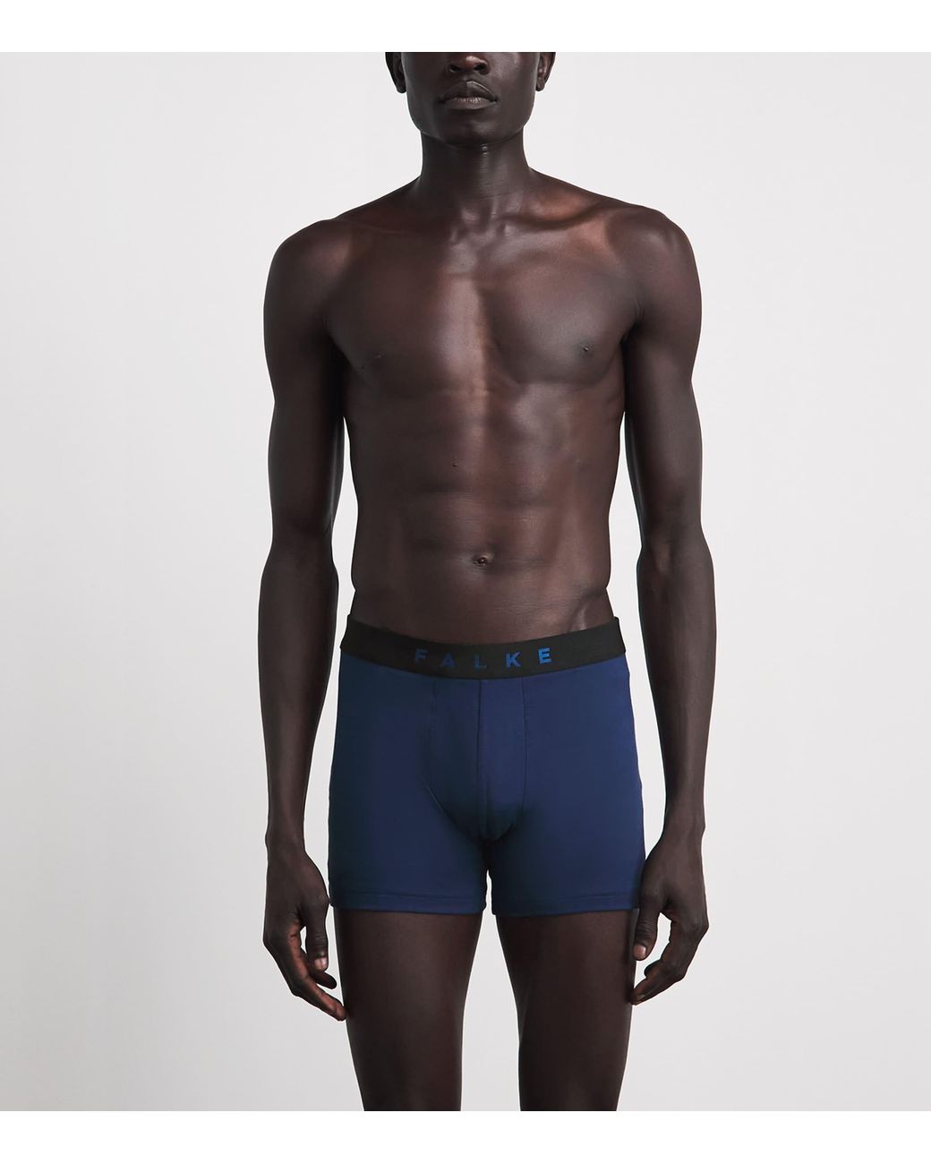 Falke Blue Stretch-Egyptian Cotton Boxer Briefs for men