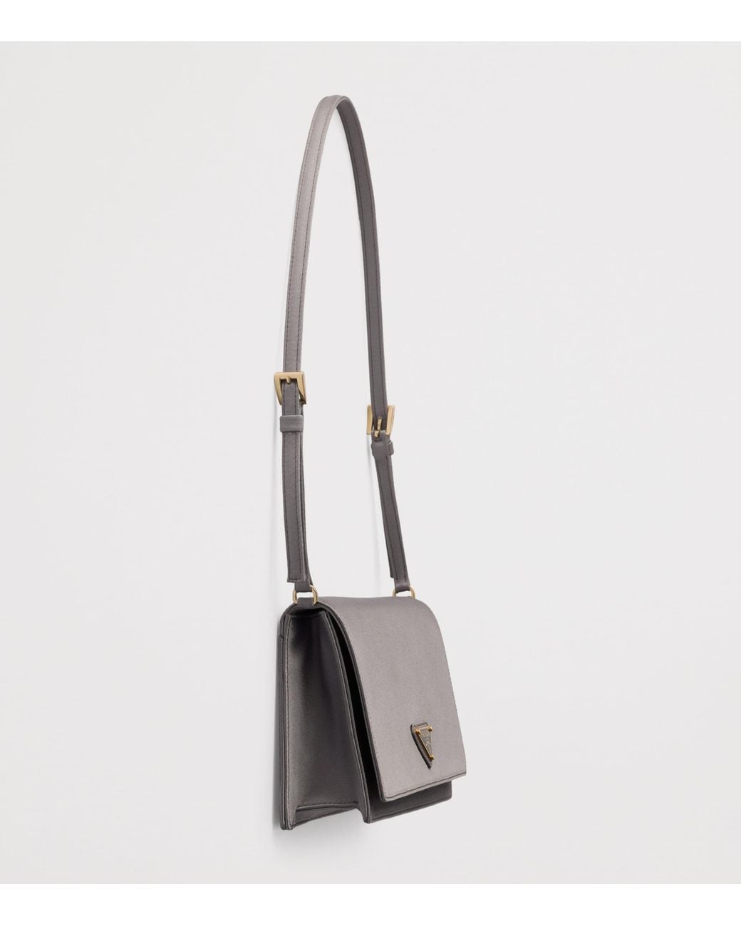 Prada Gray Mini Satin Shoulder Bag