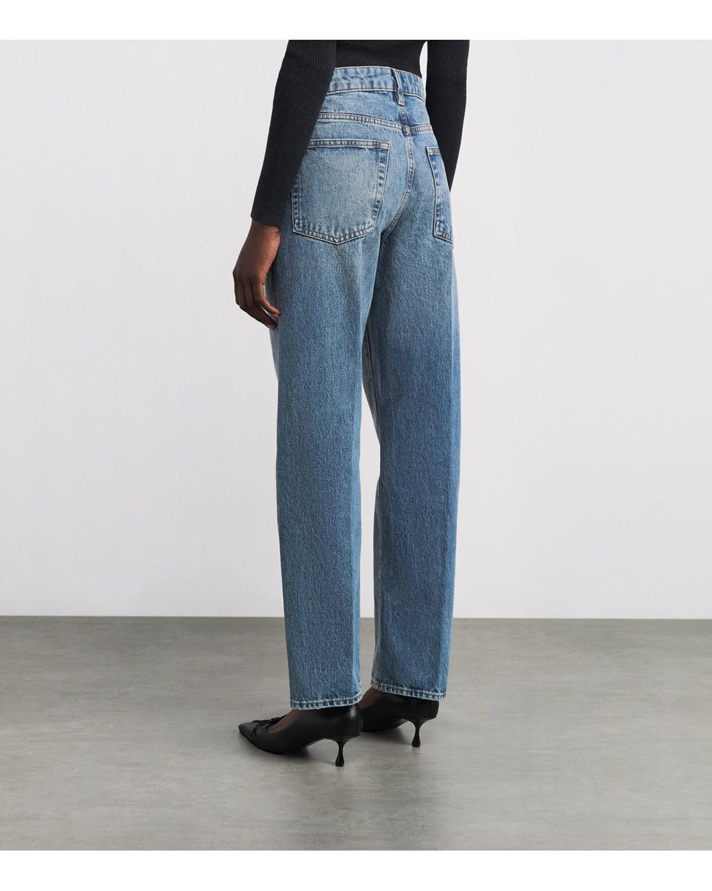 FRAME Blue The Essential Straight Jeans