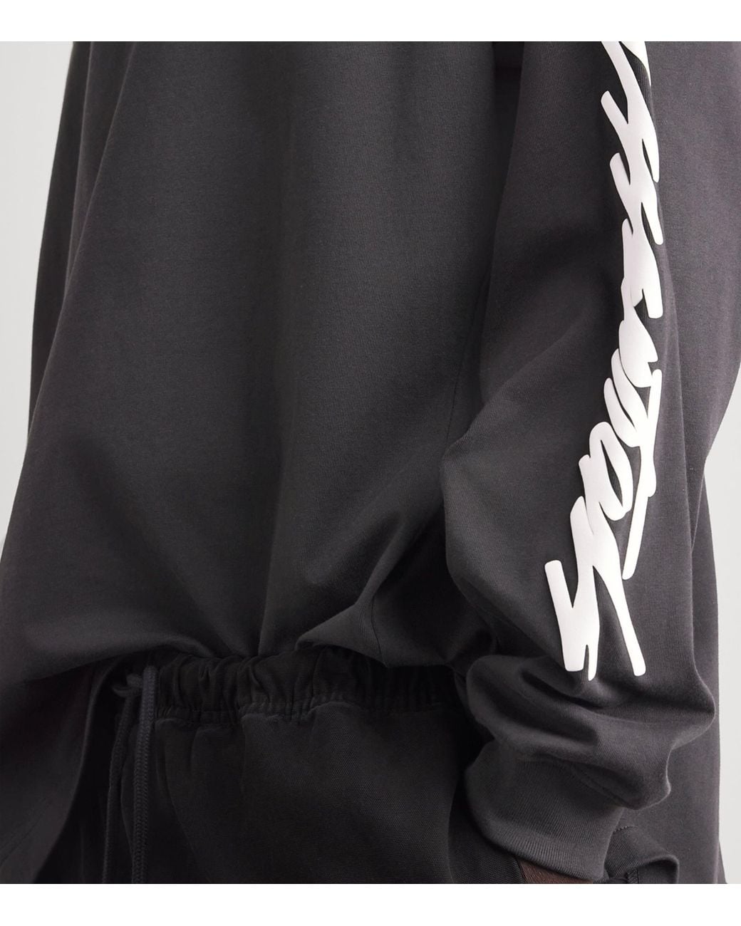 Fear Of God Black Cotton Panelled Modern Long-Sleeve T-Shirt for men