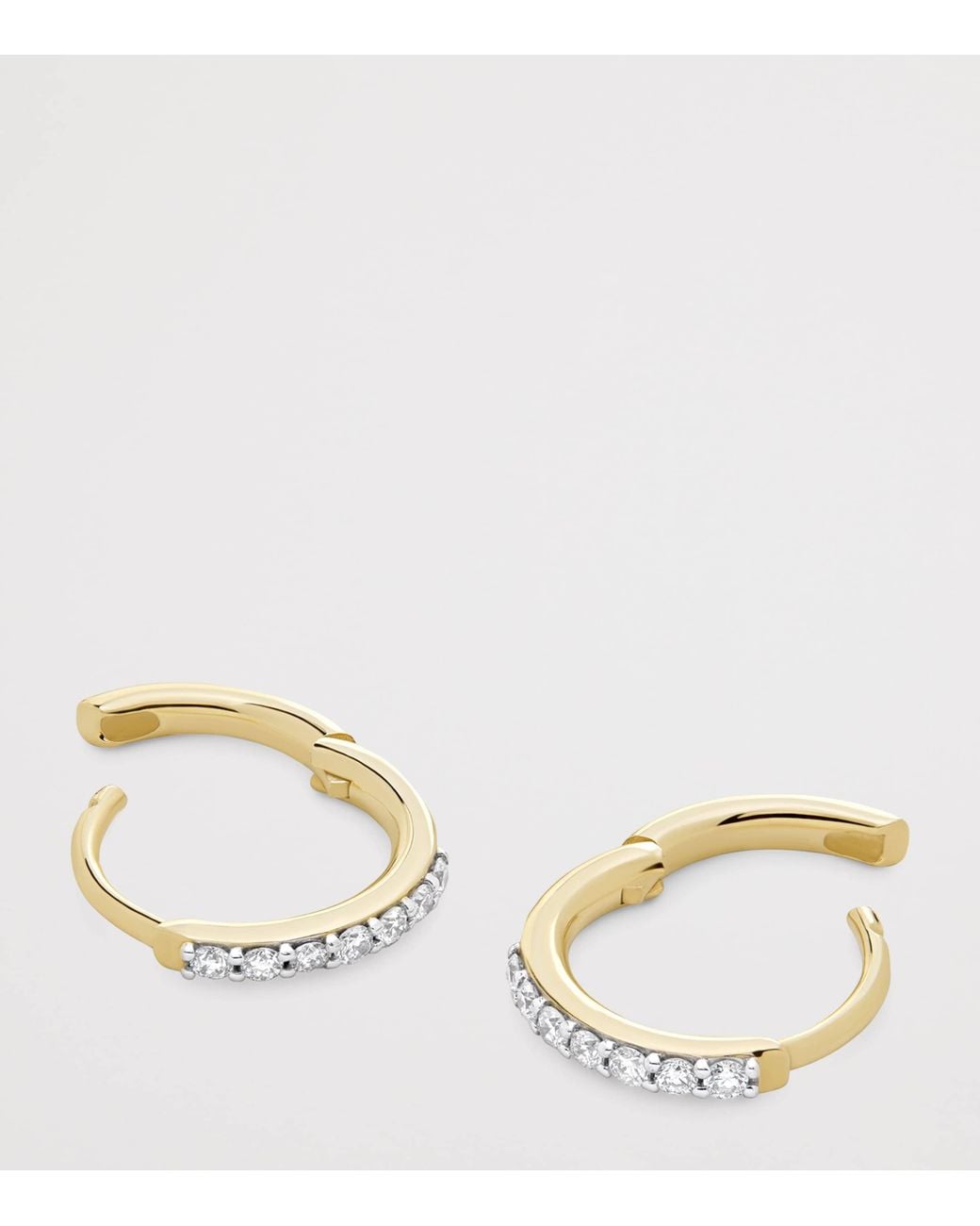 Monica Vinader Metallic And Diamond Huggie Earrings