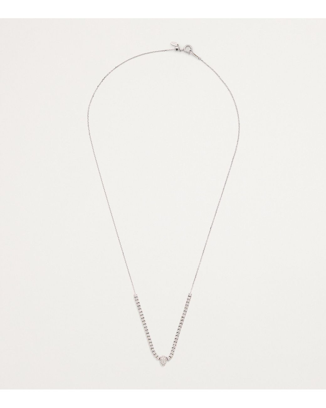 PERSÉE Metallic And Diamond Pear Tennis Necklace