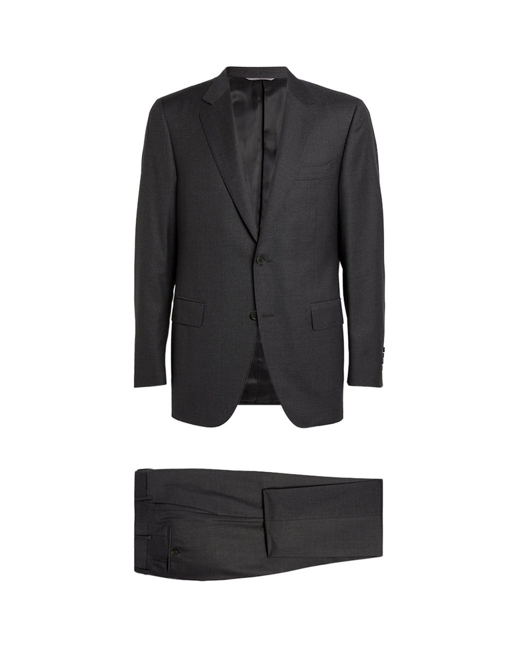 Canali Black Wool 2-Piece Suit for men