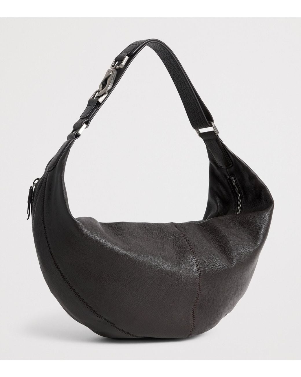 Lemaire Black Leather Quiver Clip Shoulder Bag for men
