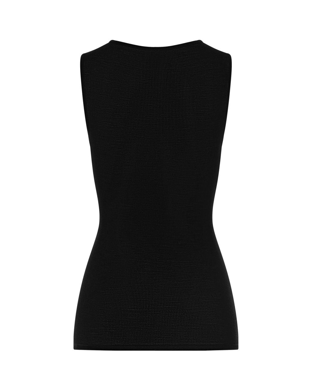 Hanro Black Wool-Silk Tank Top