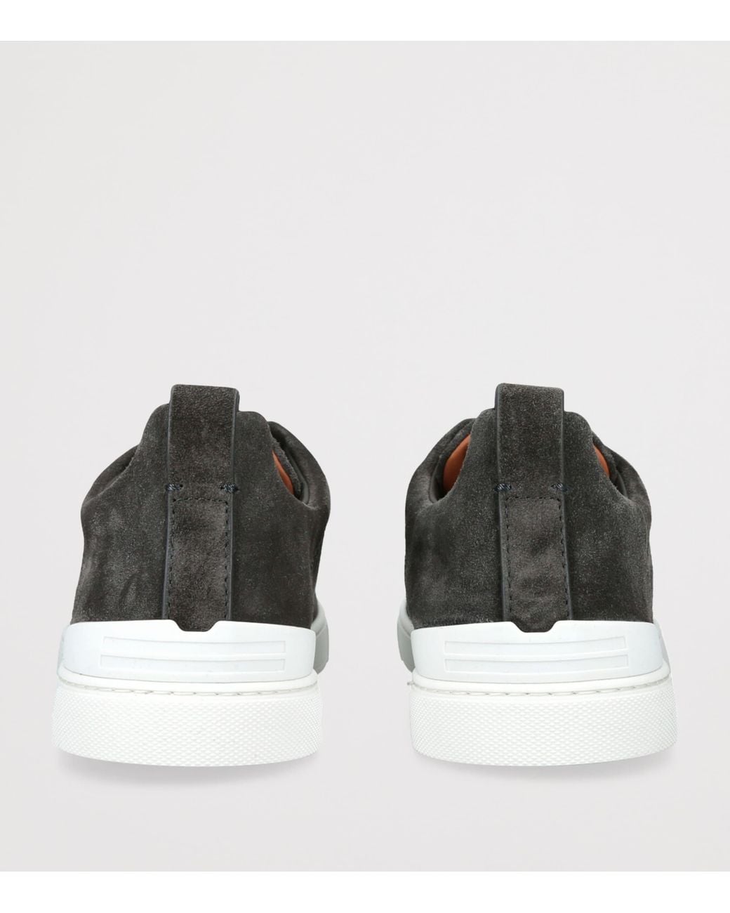 Zegna Black Suede Triple Stitch Sneakers for men